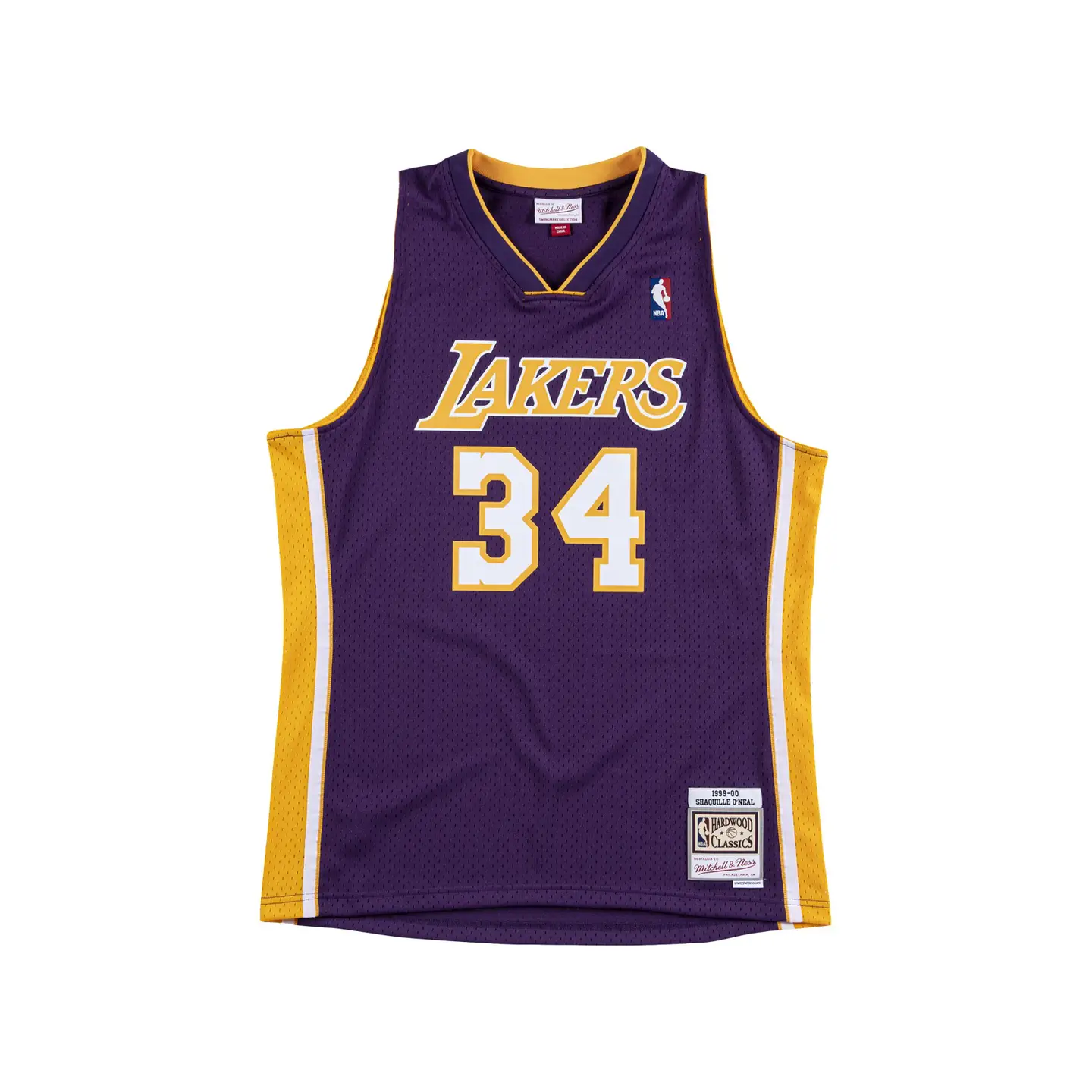 Mitchell&Nessnba Official Authentic Retro Jersey Sw Lakers O'Neal 1999-2000 Season
