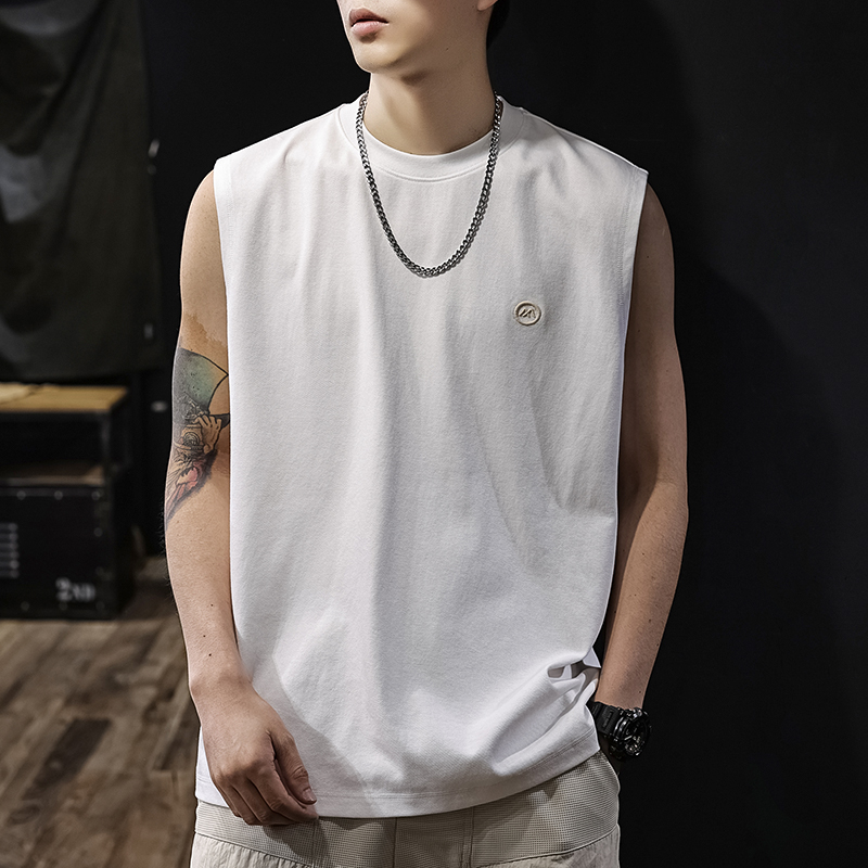 2025 Summer New Heavy-Duty Vest for Men, Loose Casual Training Sports Sleeveless T-Shirt, Men's Fitness Basketball Shirt t