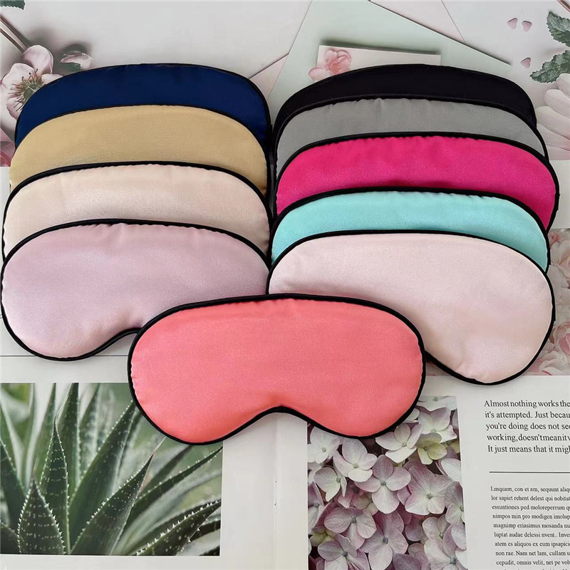 Children's Imitation Silk Eye Mask, Double-Sided Imitation Mulberry Silk Satin Light-Blocking Sleep Training Eye Mask, Eye Protection in Stock