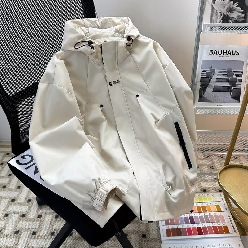American Functional Workwear Casual Jacket Men's Loose Spring and Autumn Japanese Couple's Mountaineering Suit Hooded Jacket