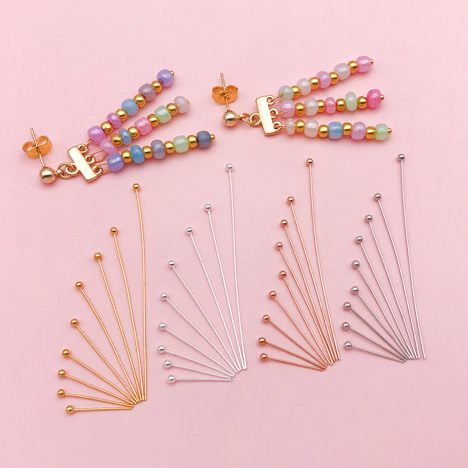Copper Round Head Ball Pins, Large Head Pins, Pendant Pins, Beading Connectors, Material Kits, DIY Jewelry Accessories Wholesale