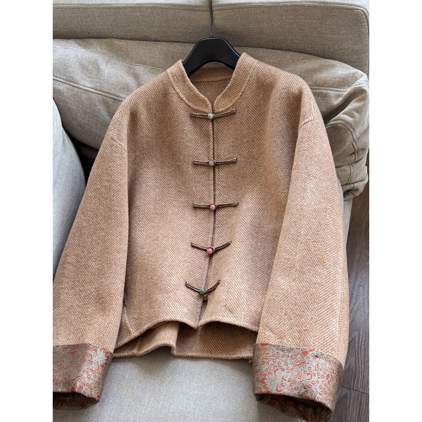 2026 New Wool National Style Stand Collar Double-Sided Wool Coat Woolen Outerwear for Women Wholesale H12Cd13701