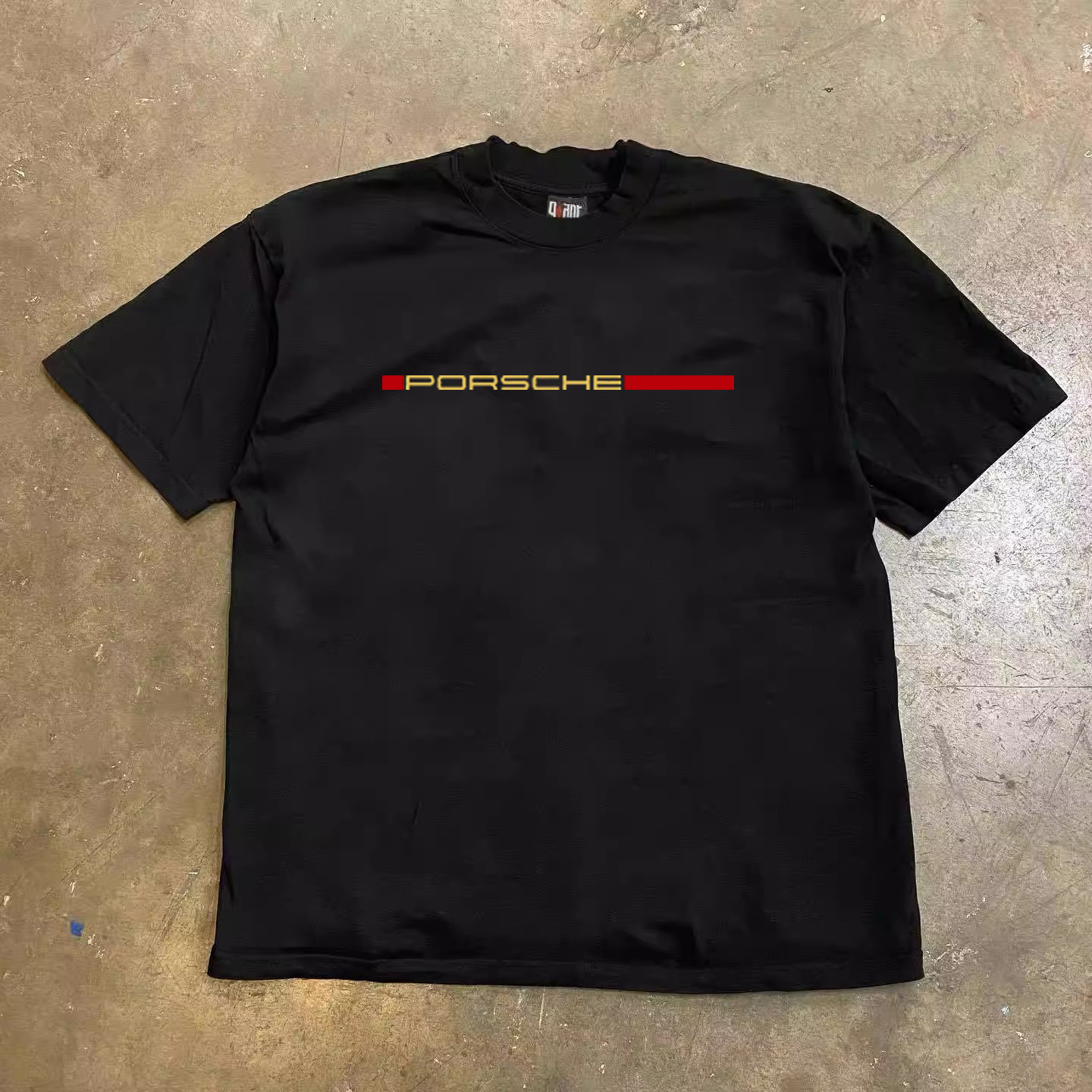 BuettiKer Porsche Logo Black Cotton T-Shirt