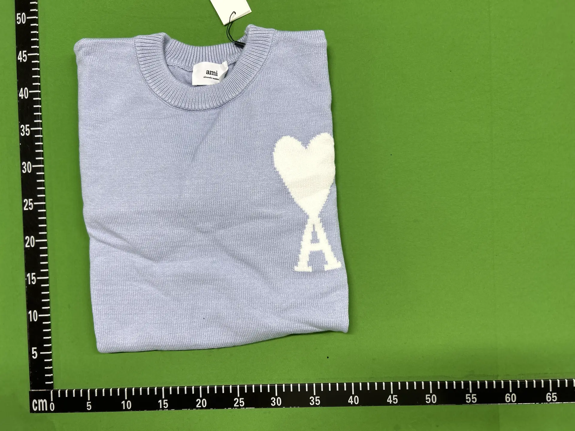 AMI Paris Ami de Coeur Sweater Light Blue