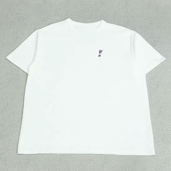 H short sleeved chest purple print Q145