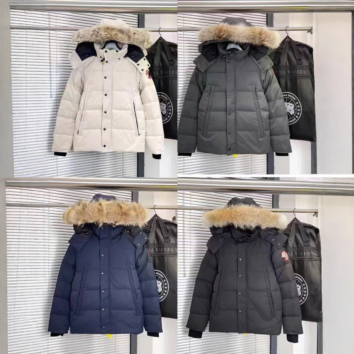 c*a*n*a*d*a*g*o*o*s*e Men Fur Collar Casual All Match