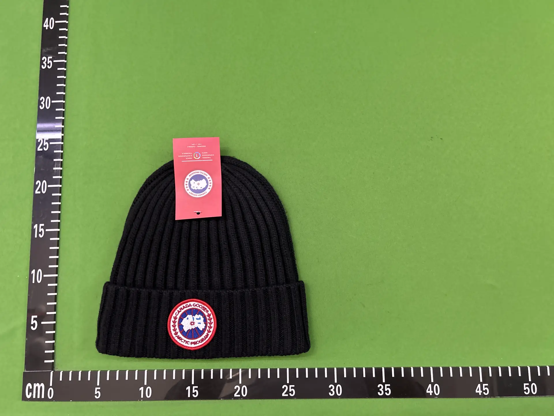 Canada Goose Black Ribbed Beanie