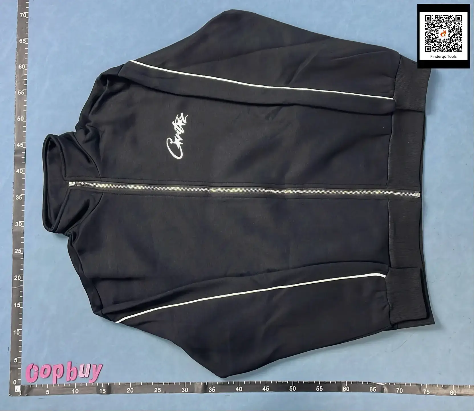 2025 New Basic Printed Stand-Up Collar Sports Casual Fleece-Lined Zipper Jacket Niche Trendy Brand Set