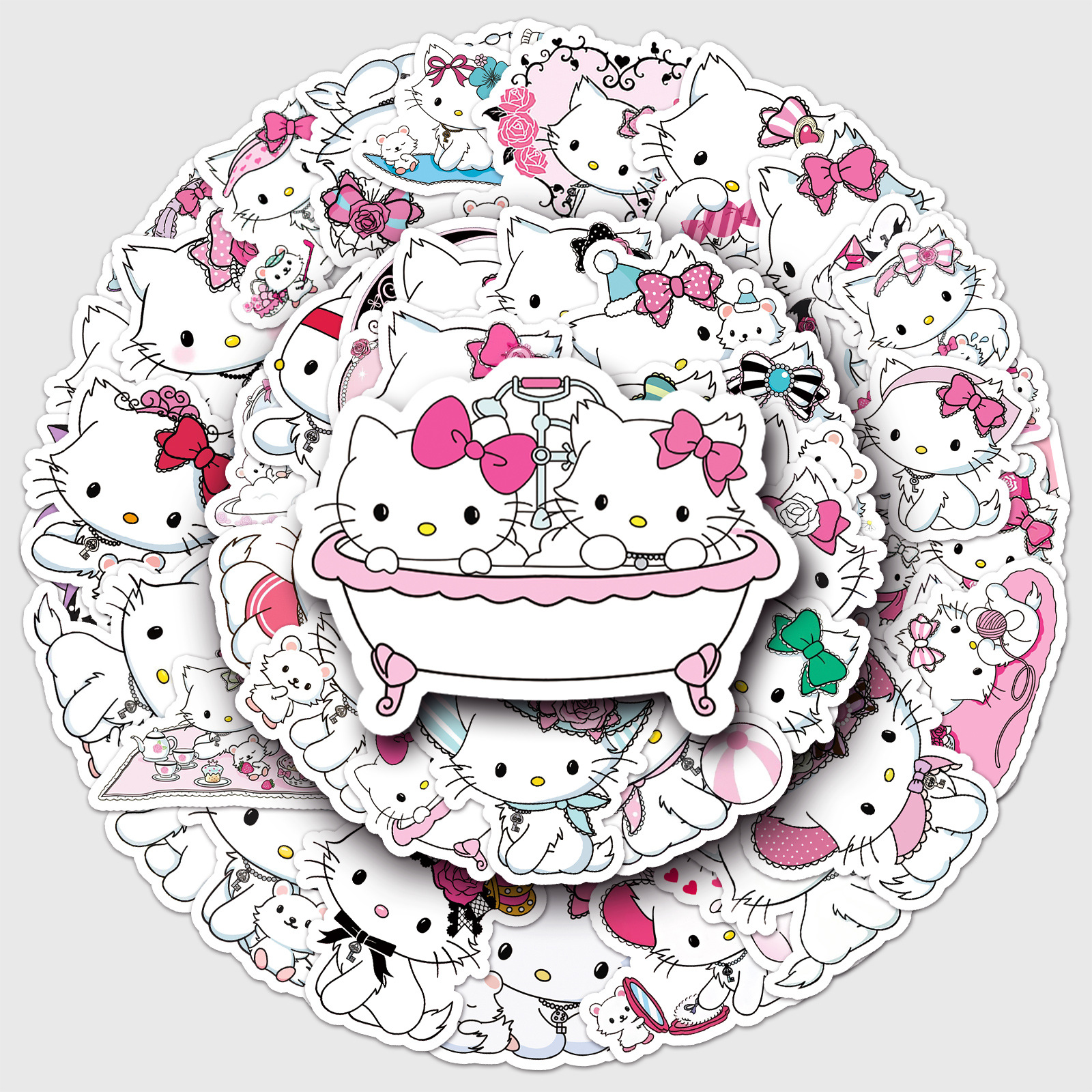 50 Piece of Qiao Mi Sanrio Stickers Cartoon Cute charmmy Decoration Luggage Case Small Potato Stickers