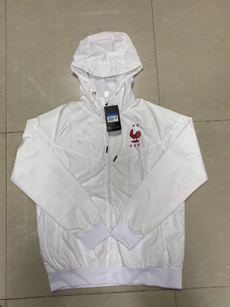 French team sun protection windbreaker jersey hooded jacket men's 2223 new summer football training uniform sportswear team kit