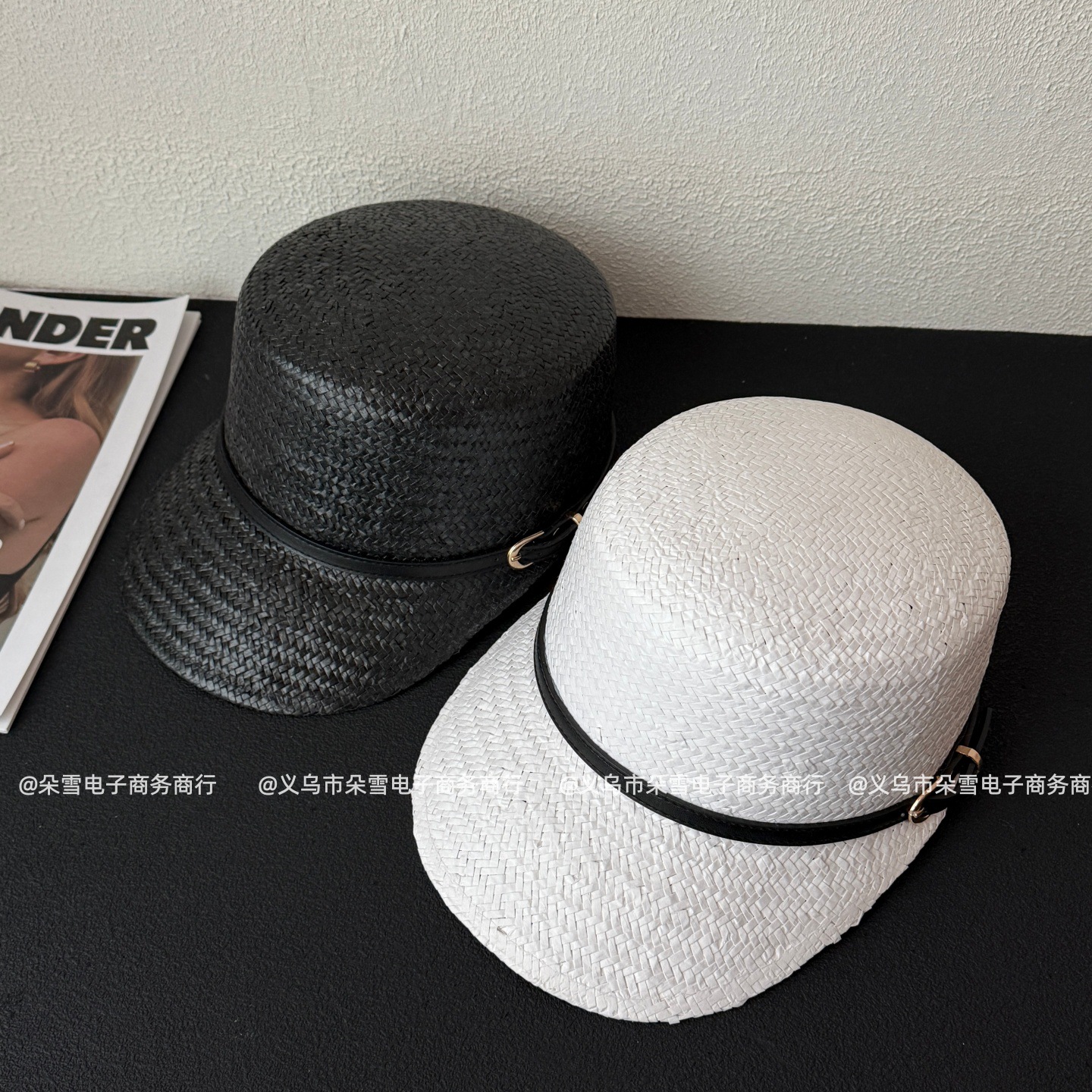 Travel Casual Versatile Hand-Knitted Baseball Cap, Duckbill Cap, Straw Hat, Women's Equestrian Hat, Sunshade Knight Hat, Vacation Style