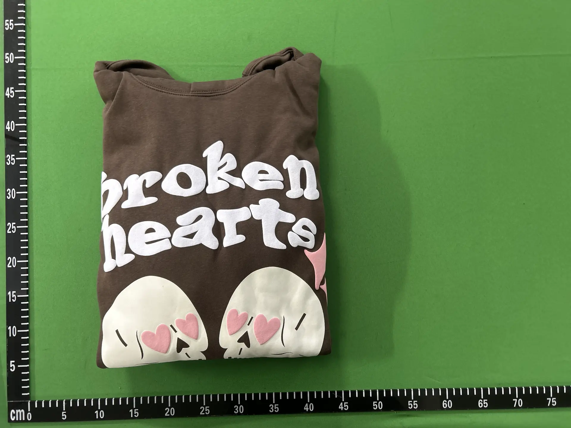 Cross-border fleece-lined broken planet fashion brand letter foam printed hoodie high street loose casual sweater