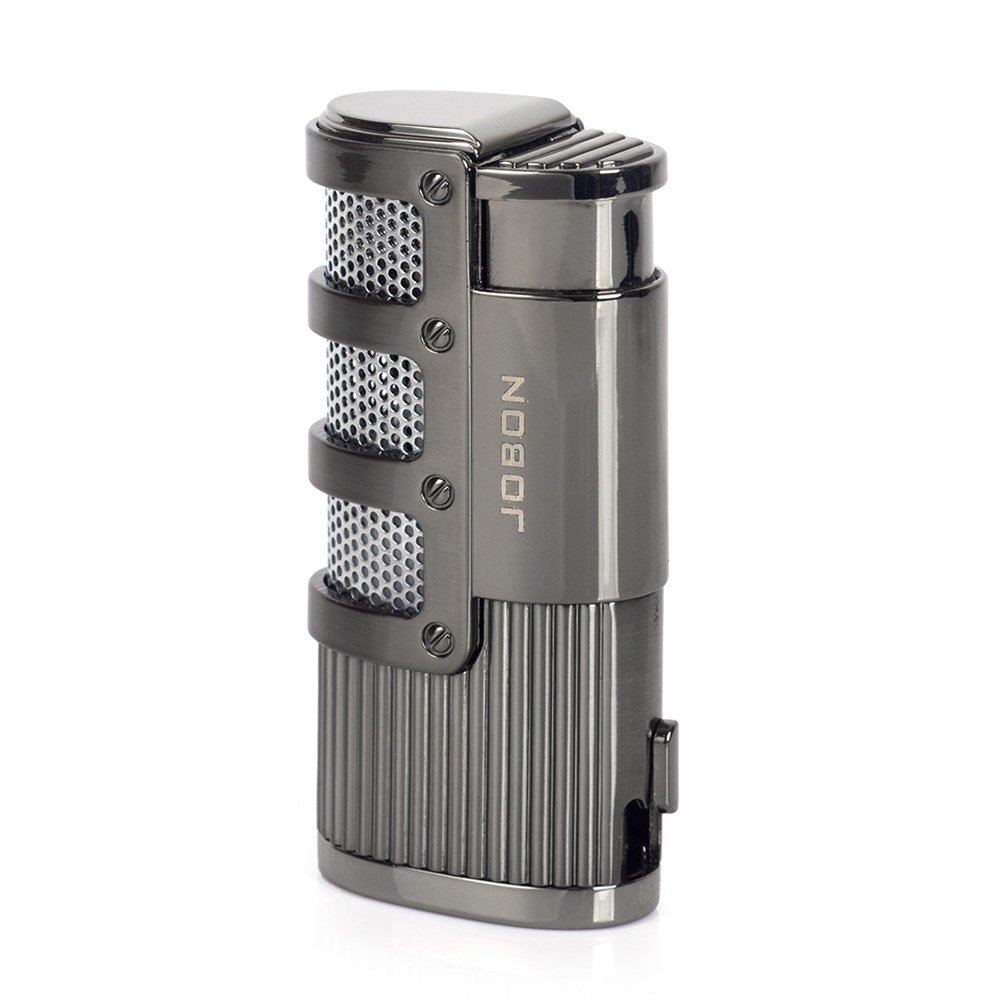 Jobon Zhongbang Three-Fire Direct-Injection Lighter Windproof Creative Cigar Special Gas Metal Lighter Lighter