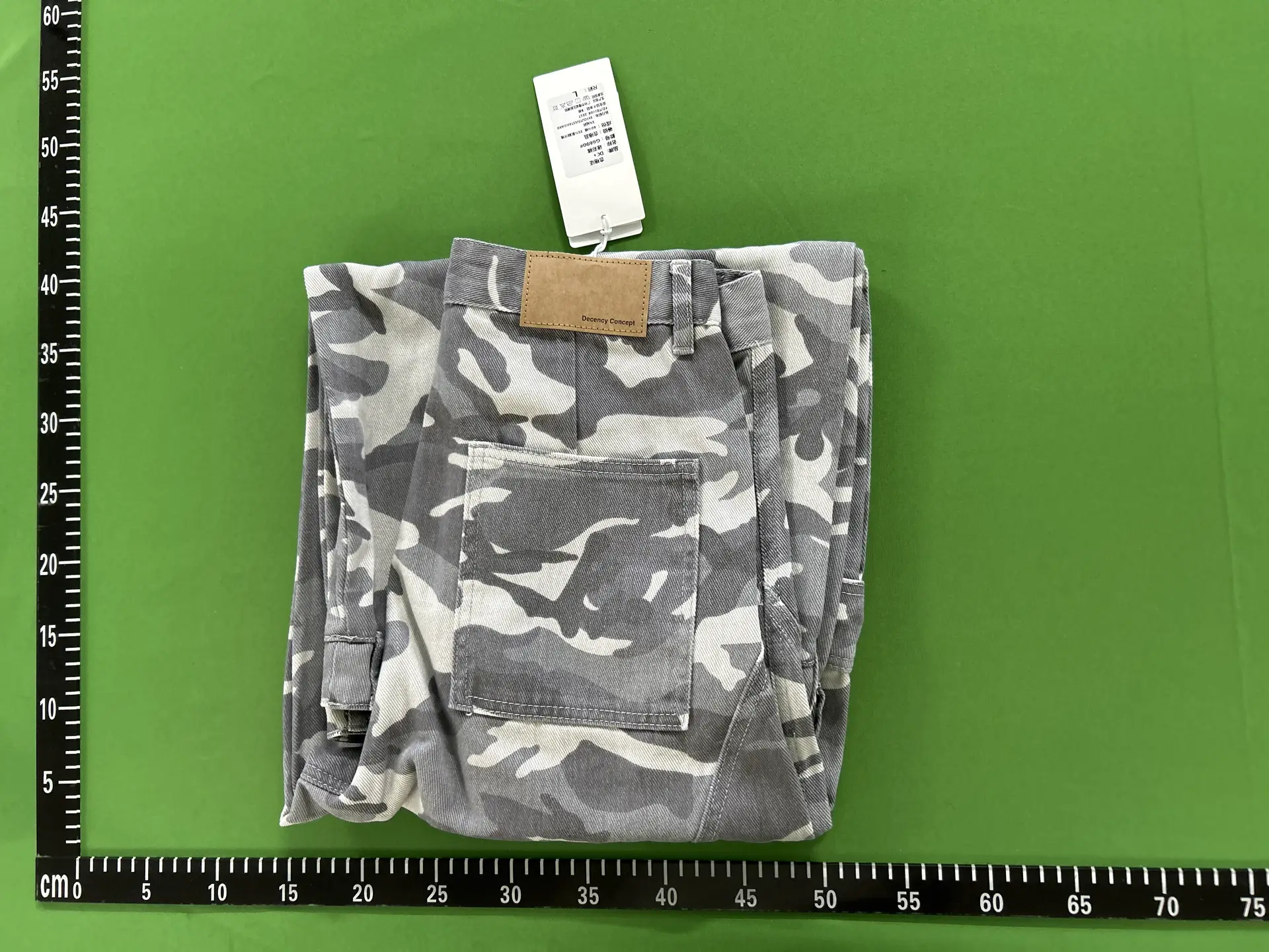 American Retro High Street Gray and White Camouflage Cargo Pants Unisex Trendy Loose Versatile Straight Wide-Leg Scimitar Pants
