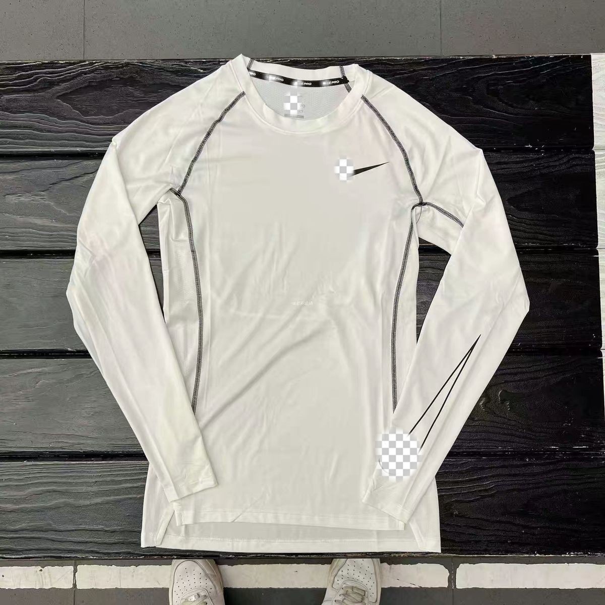 New Sports Sweatshirt Long-Sleeved Men's Elastic Tights Basketball Coach Uniform Short-Sleeved Quick-Drying Training Uniform Base Shirt