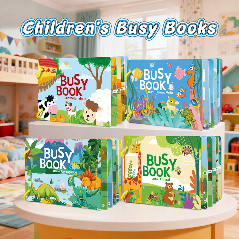 Cross-border Quiet Book Children's Busy Book Busy Book Tear Tear Book Paste Book Educational Toys Early Childhood Teaching