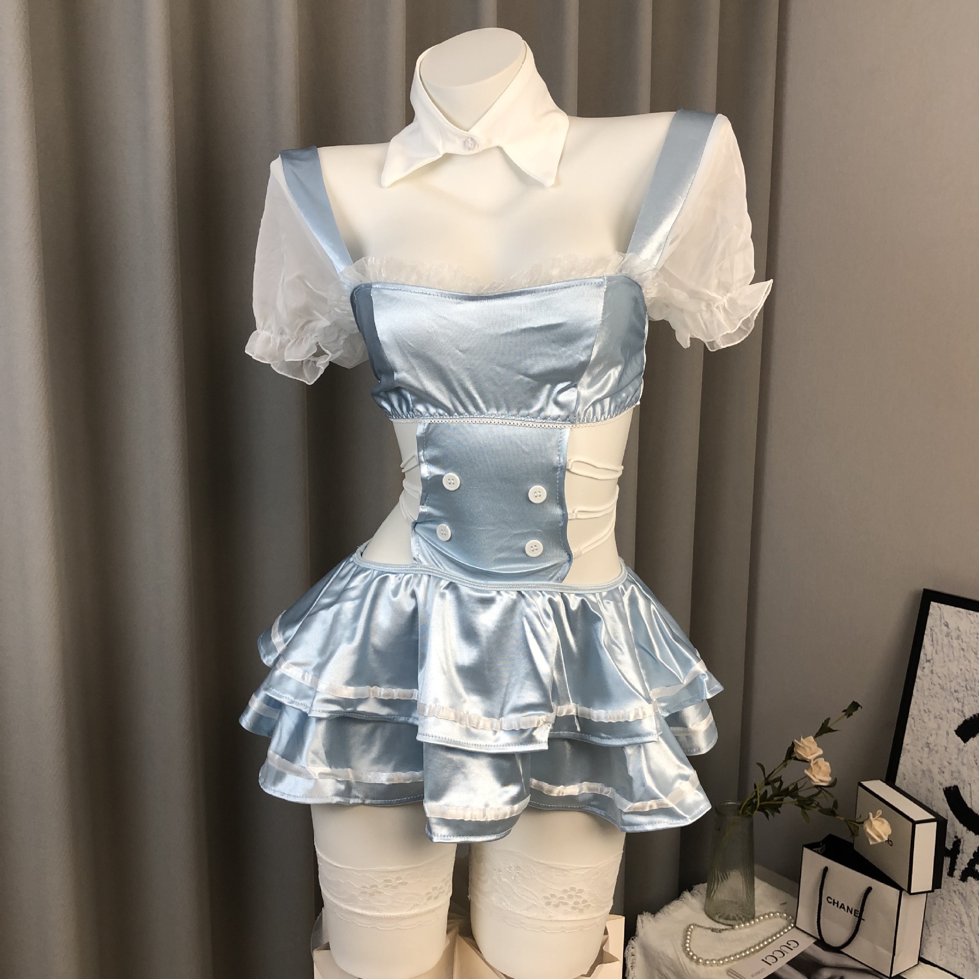 Zhiyin sexy underwear uniform maid maid backless strap pure desire to seduce suit cosplay8080