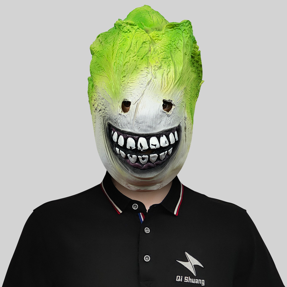 Cabbage Cartoon Funny Anime Headgear Masquerade Cross-Border Live Broadcast Mask Halloween Day Party Performance Props