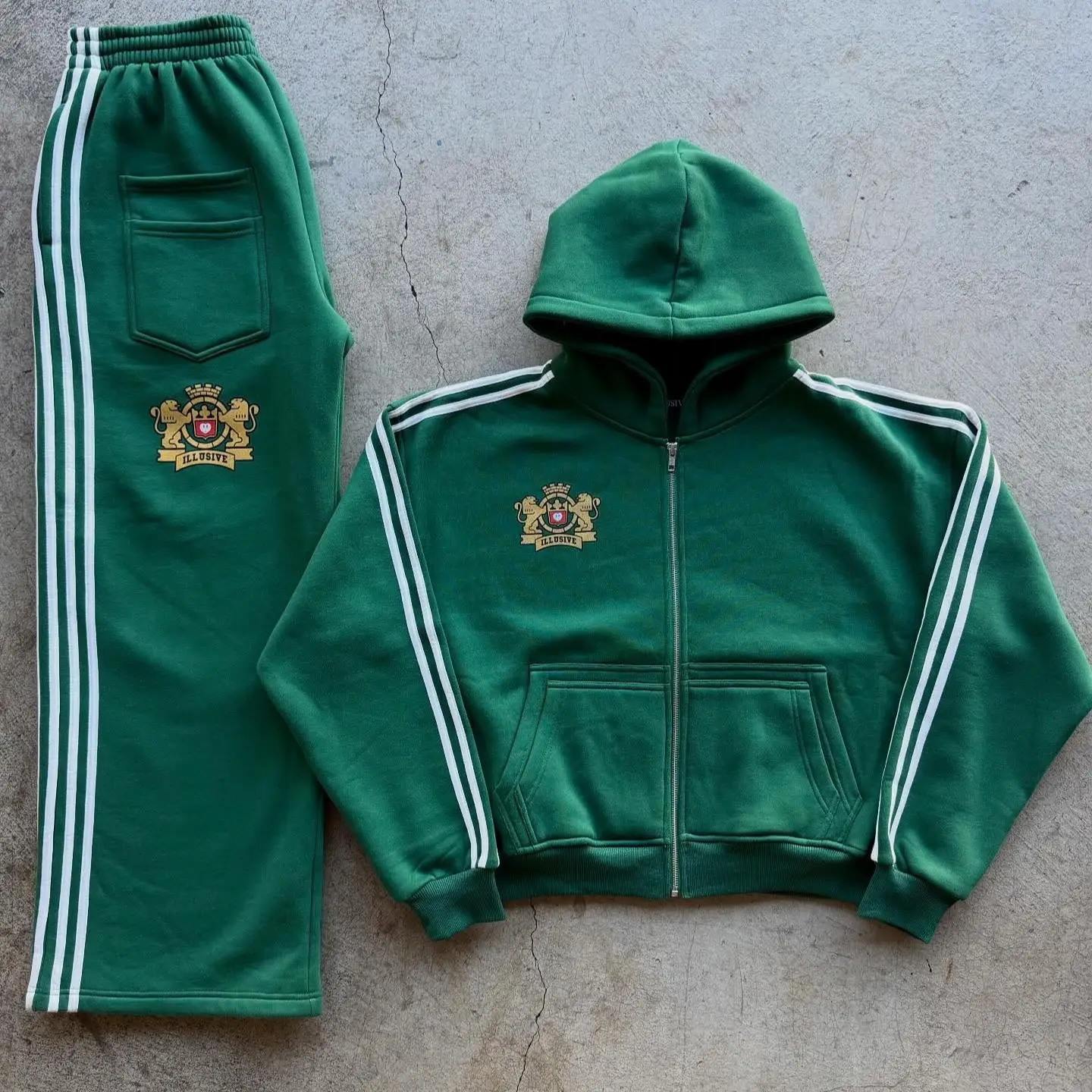 Ins European and American Cross-Border Embroidered Stripesd Sweatshirt Long-Sleeved Pullover Hoodie Retro Jacket Street Wear Trendy Y2K