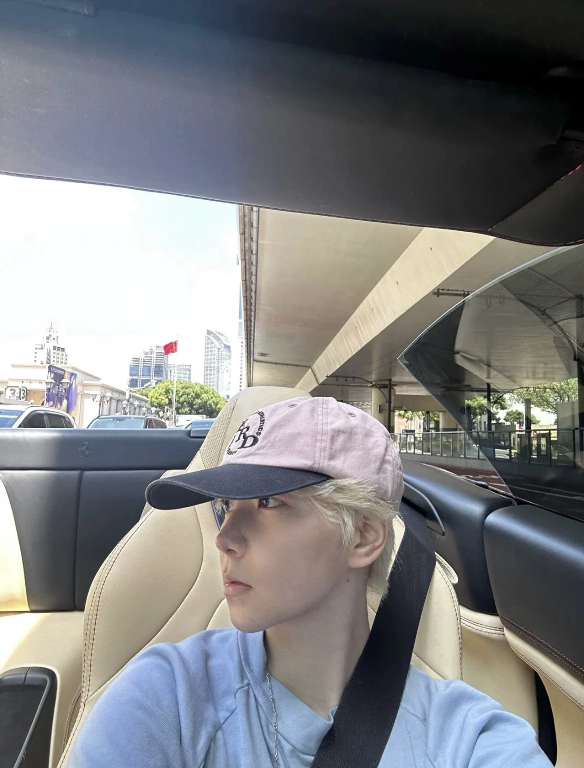 ERD Melancholy Rich Second Generation 24SS New Slogan Embroidered Water Washed Old Duck Tongue Hat Black and Pink Two tone Sanskrit