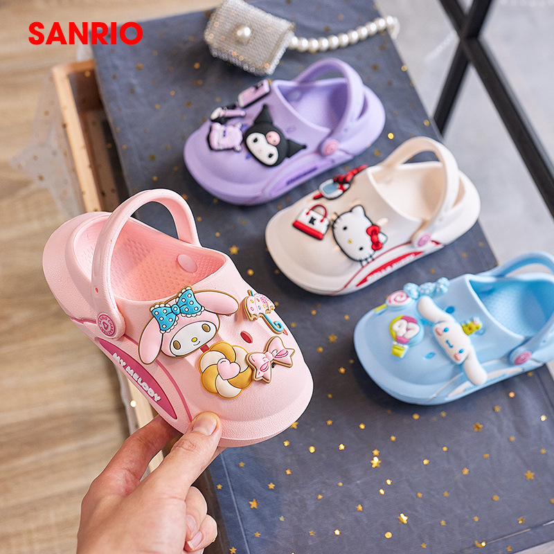 Sanrio Children's Slippers Summer New Cartoon Cute Indoor Non-slip Girls' Cave Shoes Beach Shoes Swimming Shoes