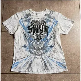 Dark skull printed T-shirts for men and women American retro
