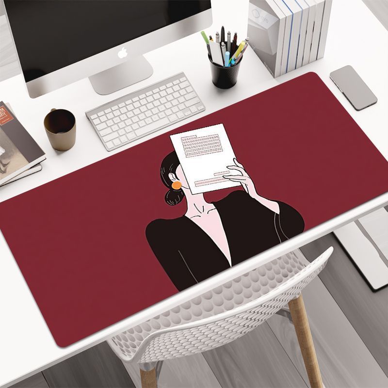 Creative Text Mouse Pad Oversized Men's and Women's Office Desk Mat Personalized Computer Keyboard Mat Learning Desk Mat