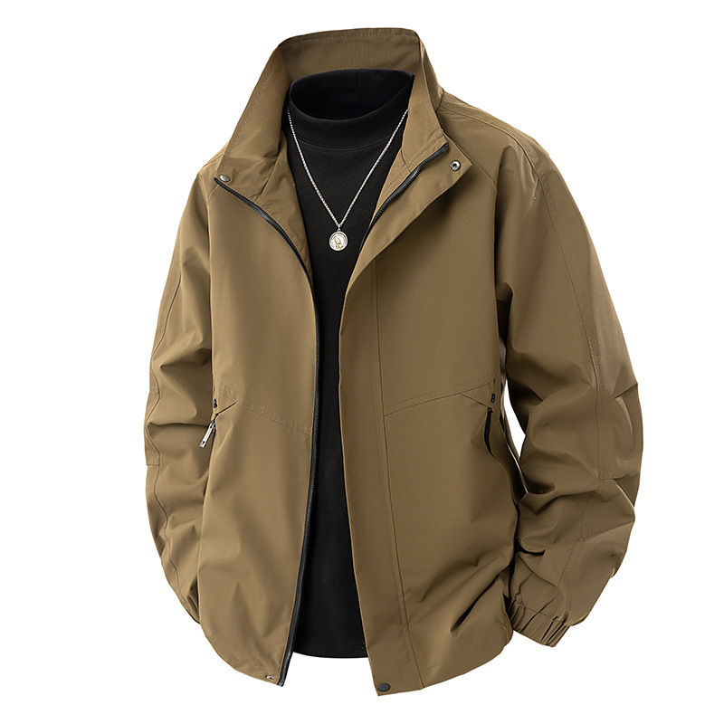 Workwear Jacket for Men 2026 New Stylish Stand-Collar Jacket Men's Spring and Autumn Casual Outerwear Youth Spring Outfit