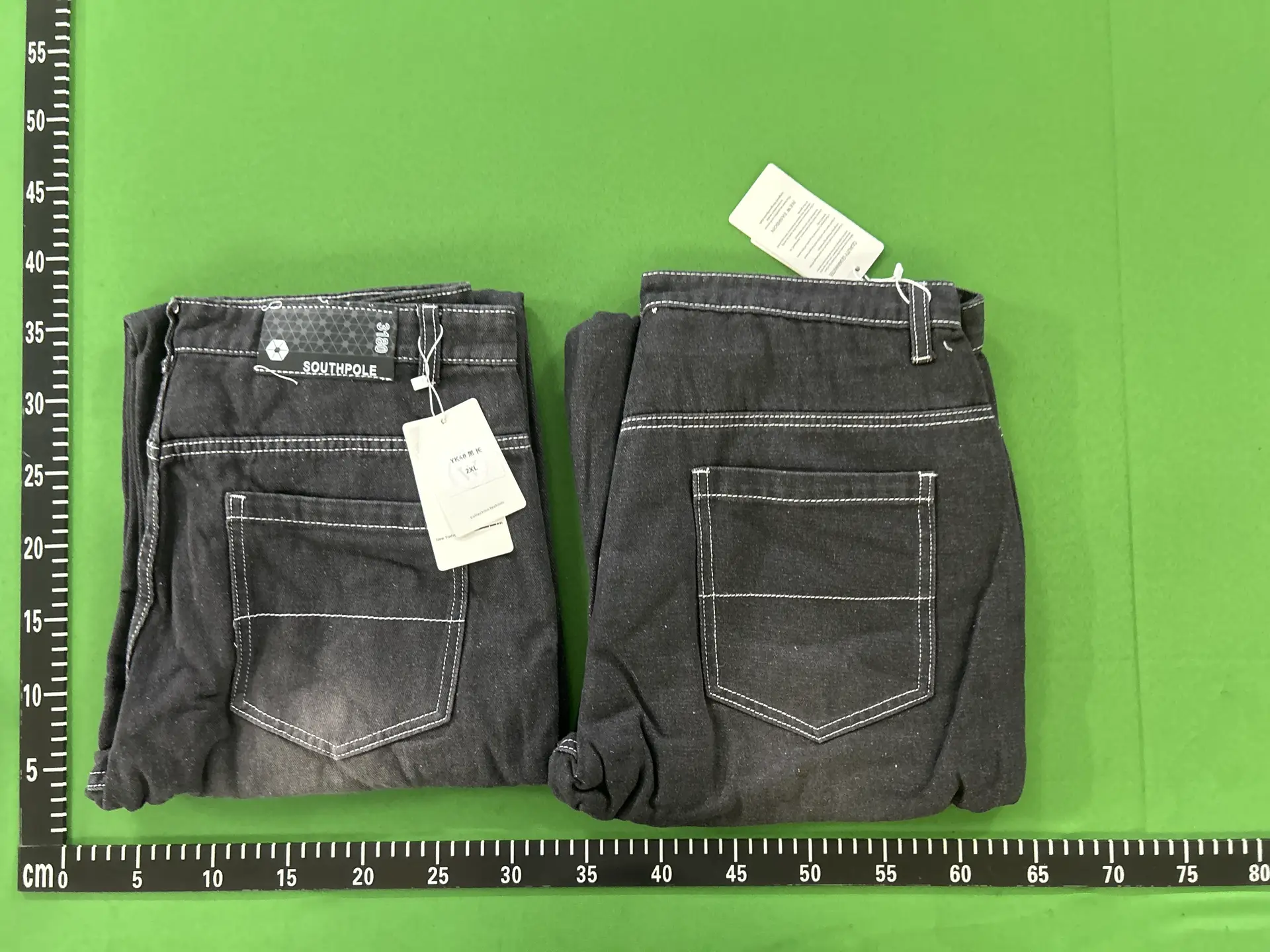 Cross-Border Trendy Brand Southpole Black and Gray Jeans for Men and Women Y2K High Street Straight Wide-Leg Loose Pants