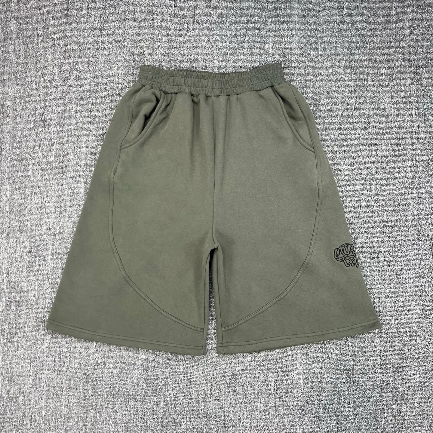 Trendy Mertra Embroidered Lettering Simple Loose Shorts Ins Style Drawstring Casual Fleece-Lined Five-Point Pants