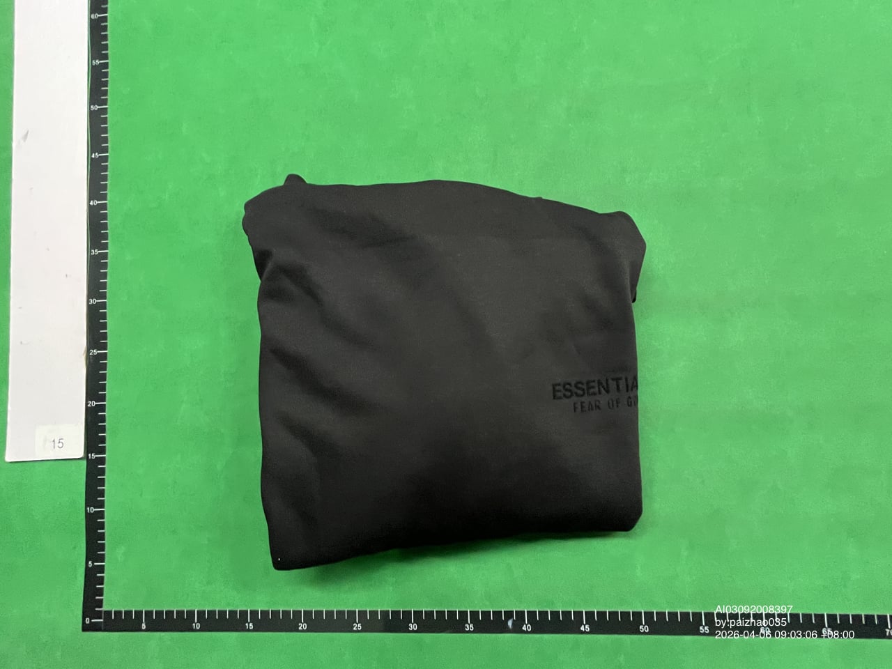 Multi-Line Essentials Hoodie with Letter Flocking on Both Sides, Loose Fit for Men and Couples, Fog Hoodie Jacket QC