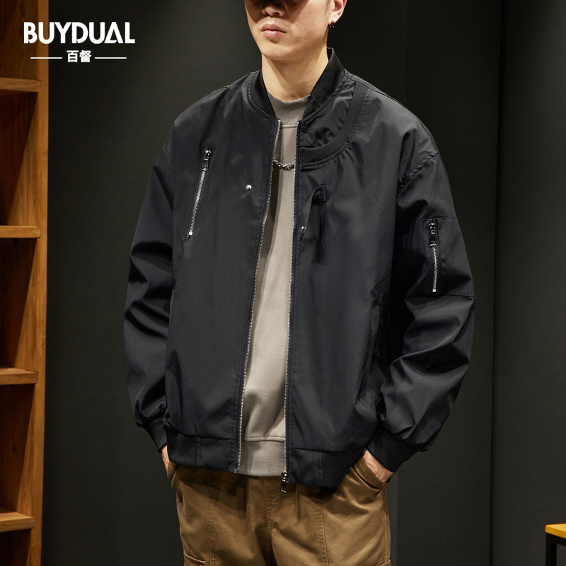 American Style Trendy Bomber Jacket for Men, Spring and Autumn 2025 New Outdoor Loose Casual Baseball Jacket for Men