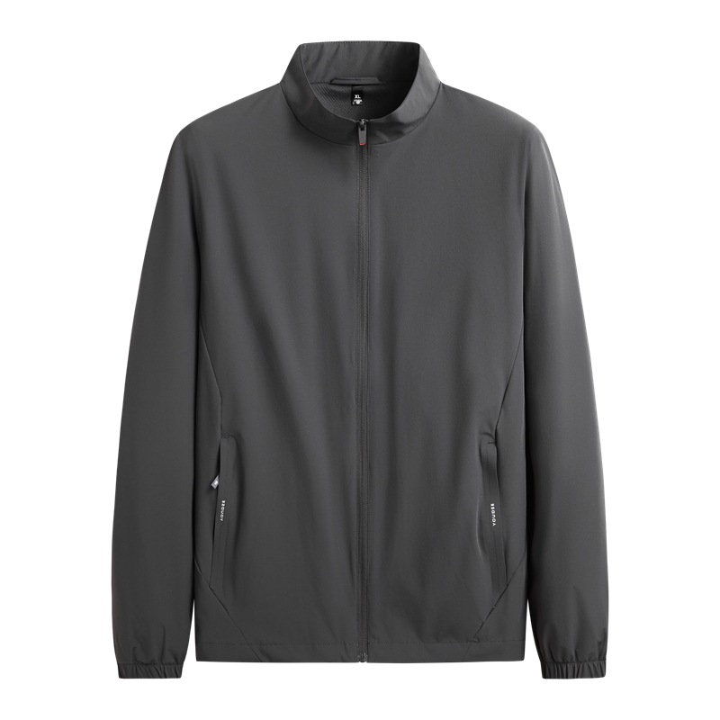 Fat Brother 2024 Autumn Thin Jacket Men's Plus Size Stand Collar Jacket Men's Sports Casual Jacket