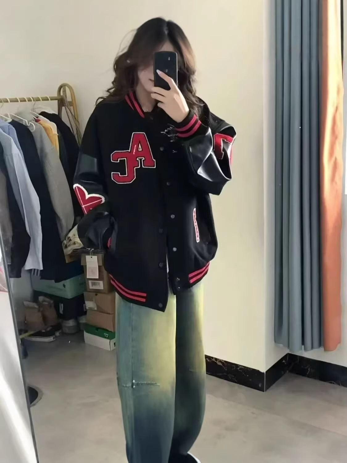 Cross-Border American-Style Baseball Jacket with National Trend Towel Embroidery, Woolen Jacket, Couple's Trendy Spring and Autumn Pilot Jacket