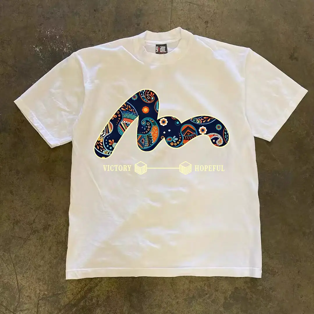 Overseas Orders Tail Goods ~ Cut Label Withdraws Export American Trendy Brand Pure Cotton Short-Sleeved T-Shirts for Men and Women, Loose Tops