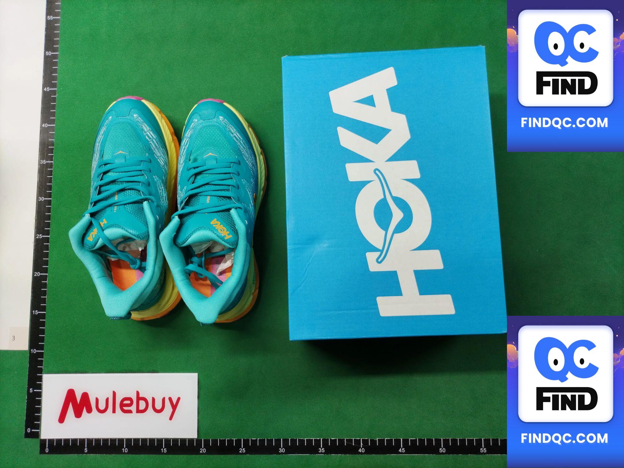 Hoka Teal Yellow Orange Pink Running Shoes QC