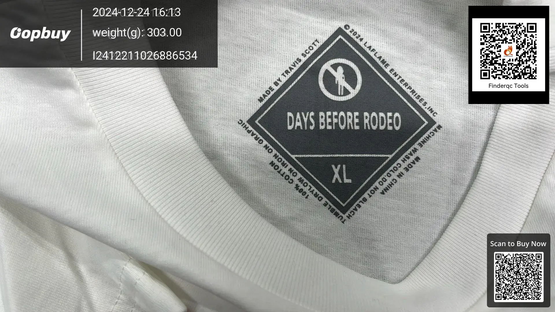 Travis Scott DAY BEFORE RODEO Perimeter Back Printed Hip Hop Rap Loose Short Sleeve Tee