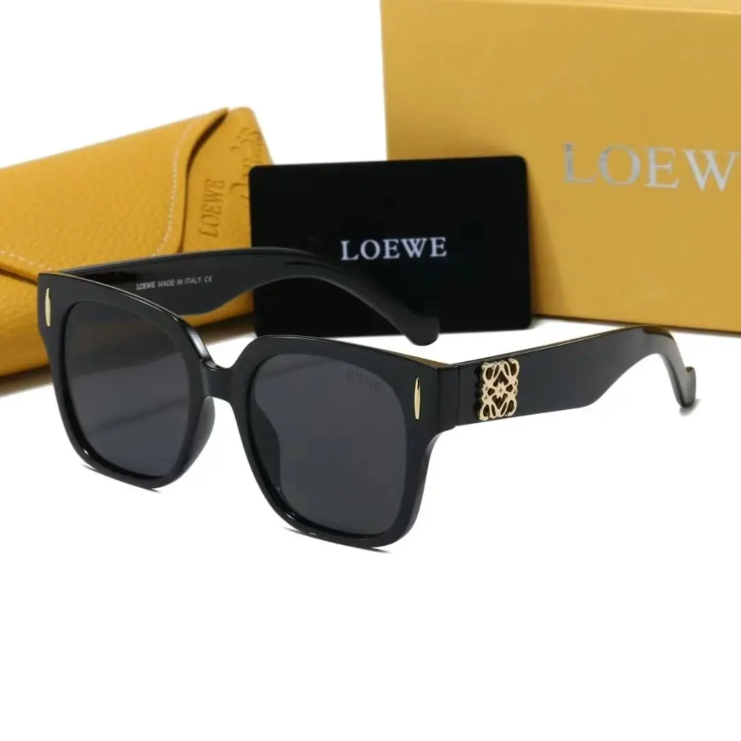 Luo Family Gold Label Retro Black Frame Sunglasses for Women with High Beauty, European and American Fashion Personality, Skinny Appearance, Internet Celebrity Box Sunglasses
