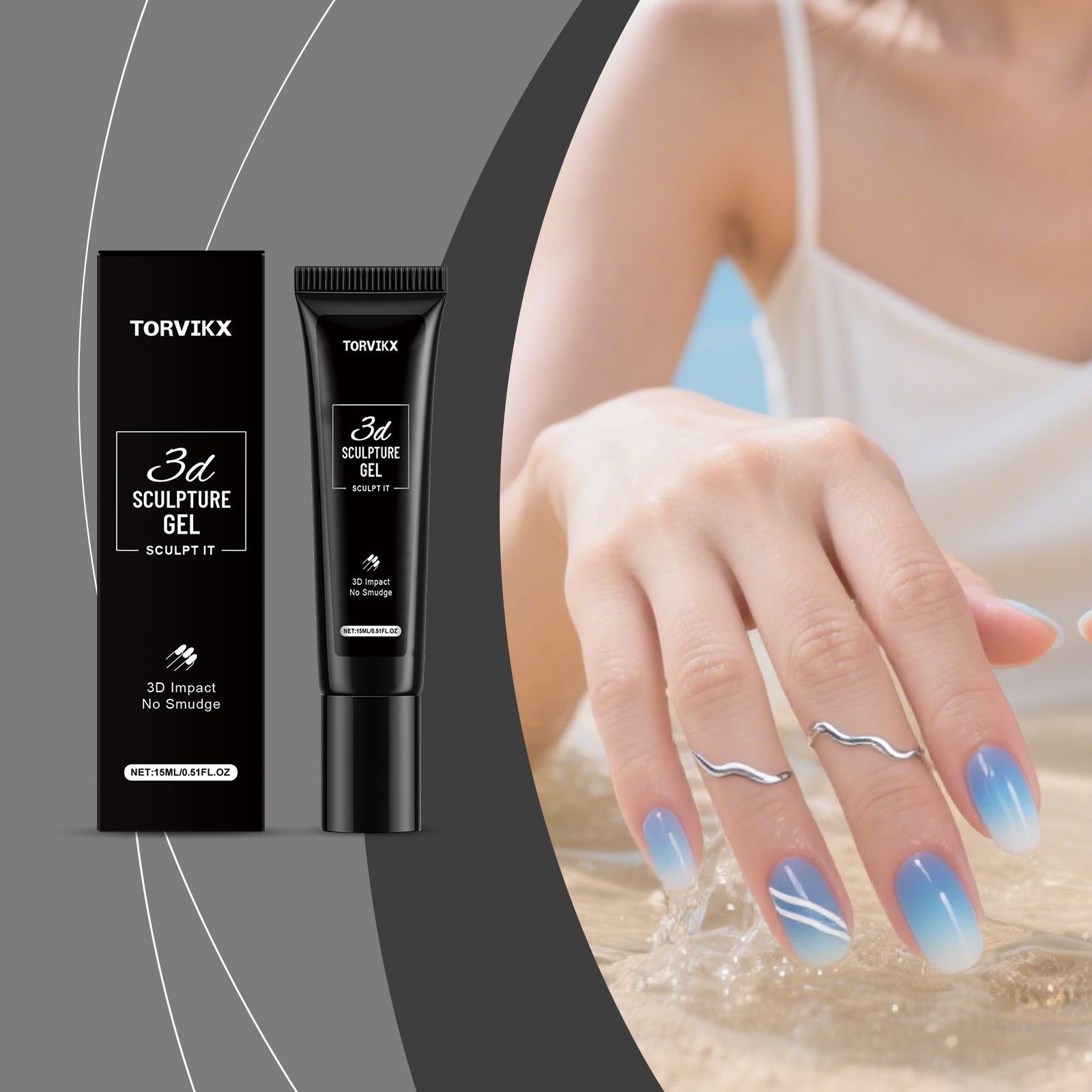 Torvikx Nail Care Gel Gentle Formula Nourishes the Nail Surface, Light and Moisturizing, Daily Nail Care