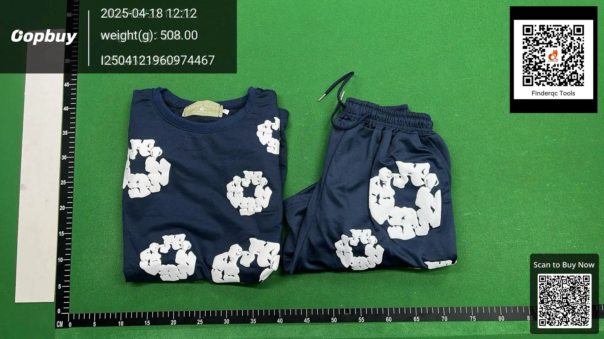 Denial Tears Navy Print Tracksuit