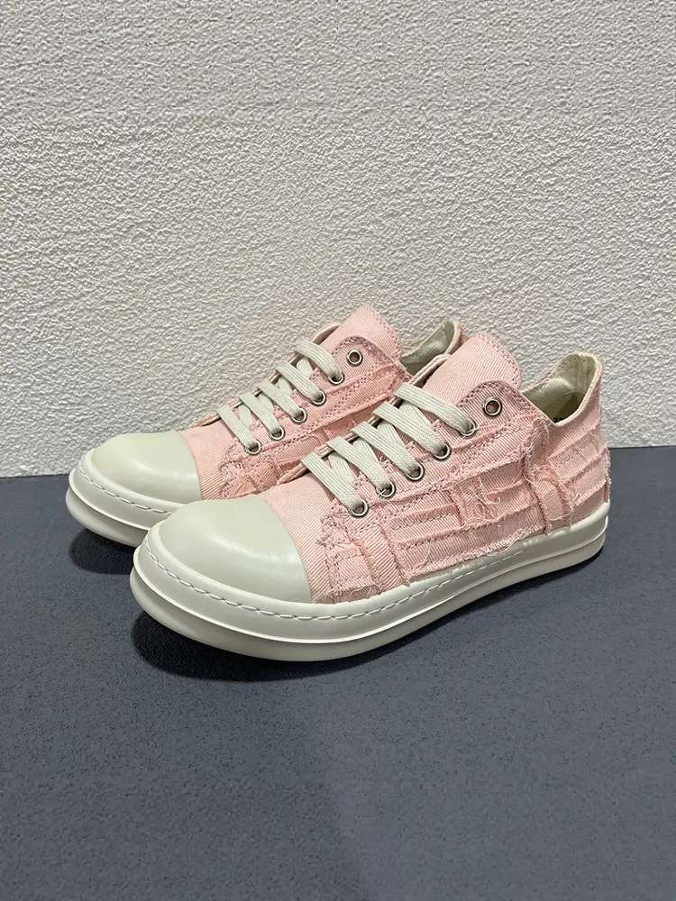 New Tassel Beggar-Style Canvas Low-Top European and American Trendy Shoes, All-Season Breathable Thick-Soled Couple's Large Size Unisex Shoes