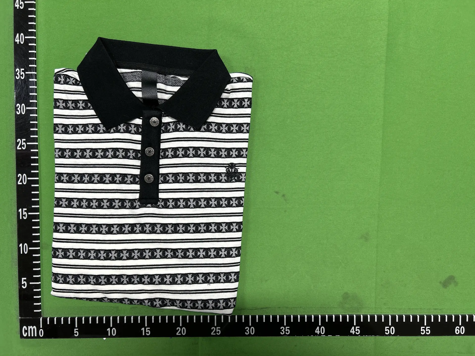 Chrome Hearts Polo Shirt Black White Stripe