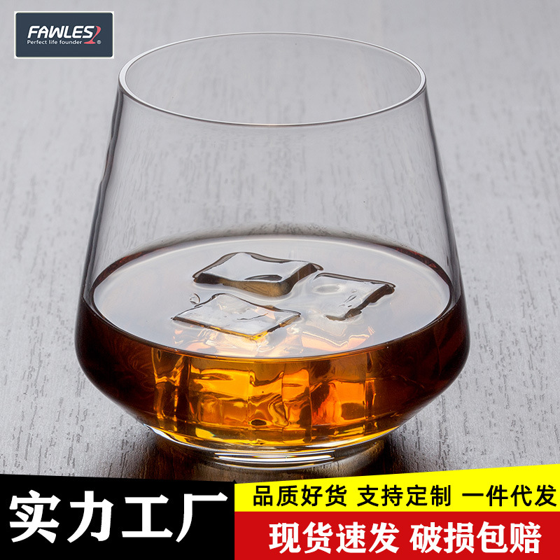 Crystal Glass Whiskey Wine Glass Foreign Wine Glass Spirits Cup Cocktail Cup Household Water Cup Fruit Drink Cup Wholesale