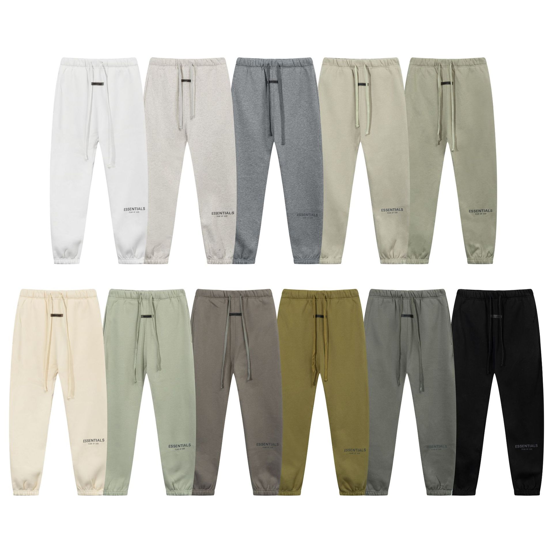 FOG ICON Multi-line 3m Reflective Pants Drawstring Leg Casual Velvet Sweatpants Men's and Women's Straight Pants QC-foto från 1688 på Qualit.ly