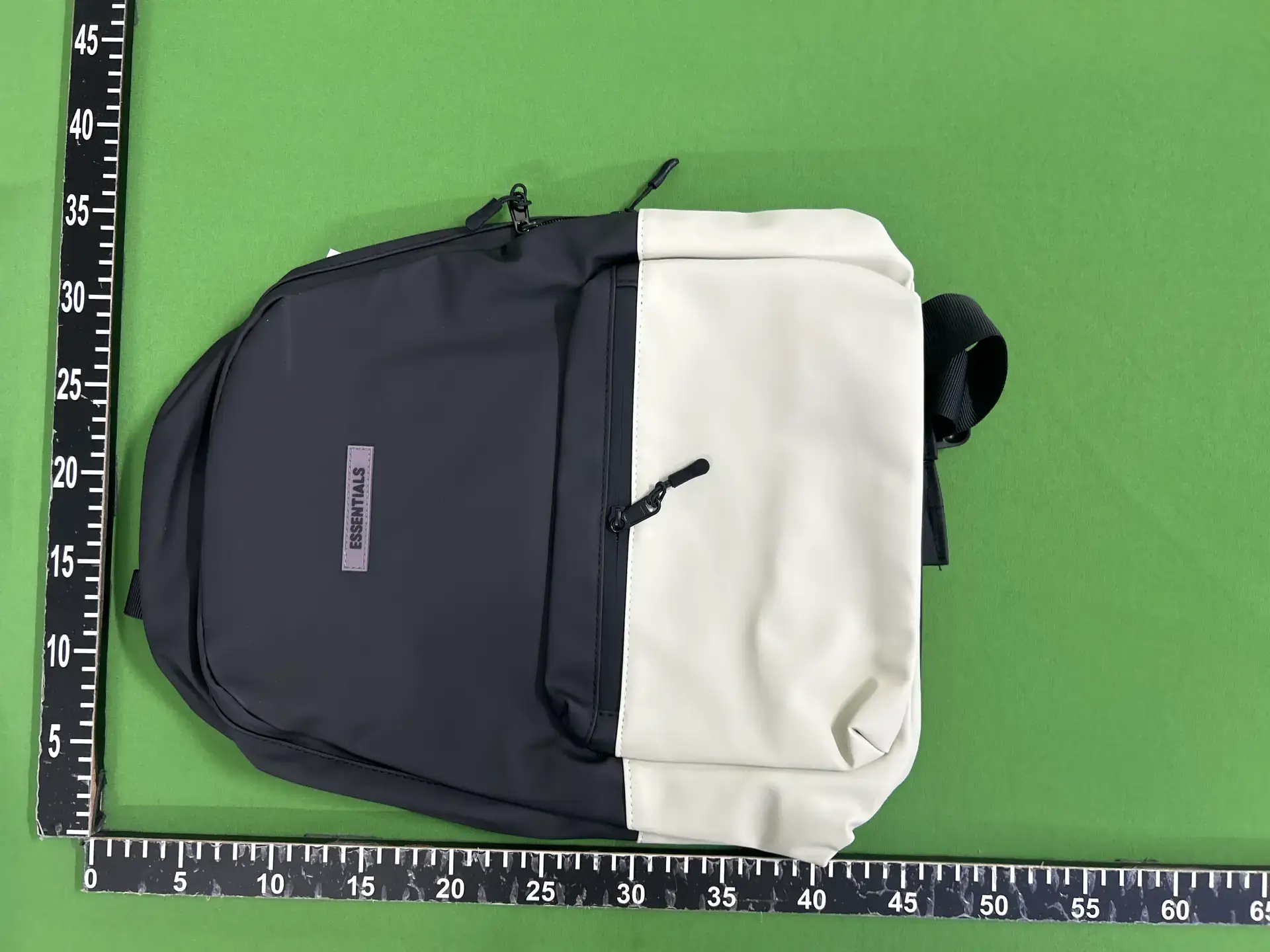 Essentials Backpack Black and Cream