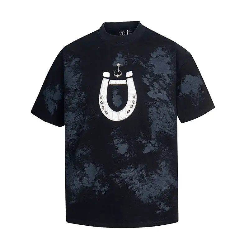 Thug Club Trendy Brand Club Niche Design Short-Sleeve T-Shirt 2025 New Summer Tie-Dye Versatile Crew Neck