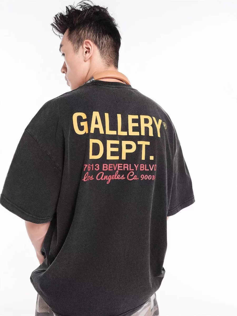 LIFE GALLERY DEPT short sleeve washed old retro high street half sleeve vintage couple loose T-shirt QC-foto från 1688 på Qualit.ly