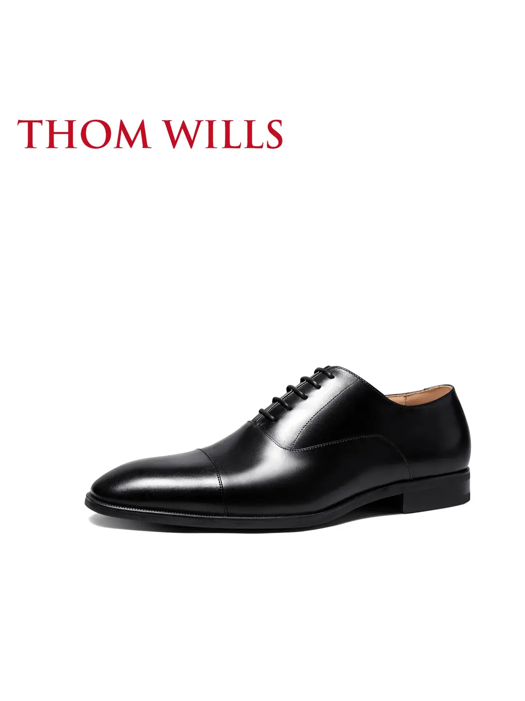 Thomwills Men's Shoes Men Leather Shoes Three-Joint Genuine Leather Business Formal Handmade Oxford Shoes British Wedding Shoes