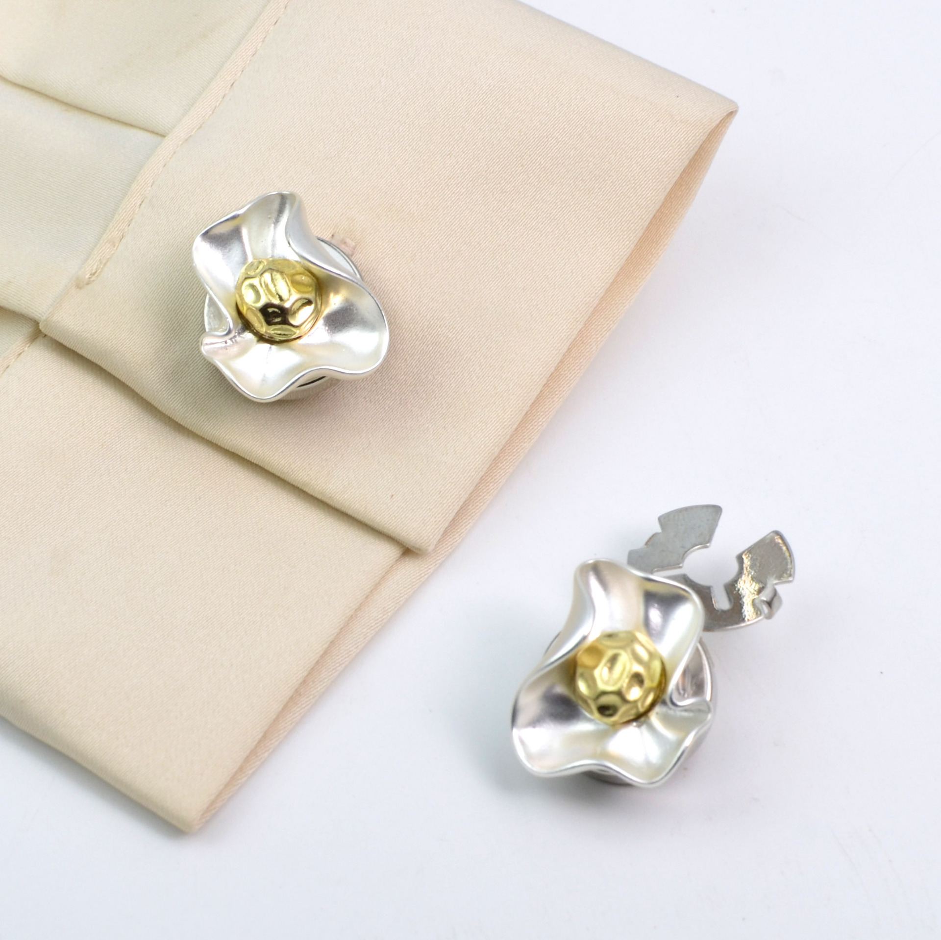 Button Cover Pearl Rhinestone Shirt Cufflink Button Cover Oil-Drip Flower Collar Button Rhinestone Button Cover