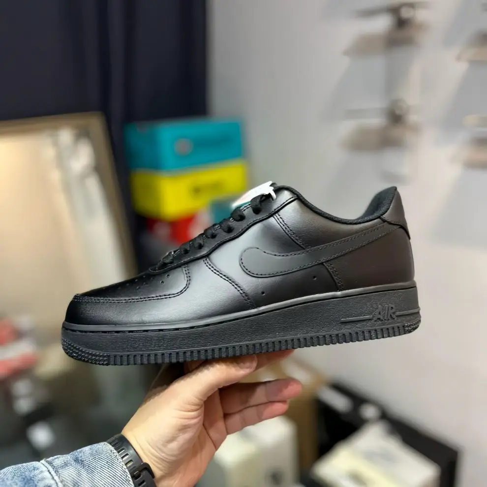 Cross-Border Preferred Factory Direct Sales Men's Shoes and Women's Shoes Putian Air Force One Af1 Pure Black Pure White Casual Sneakers Campus